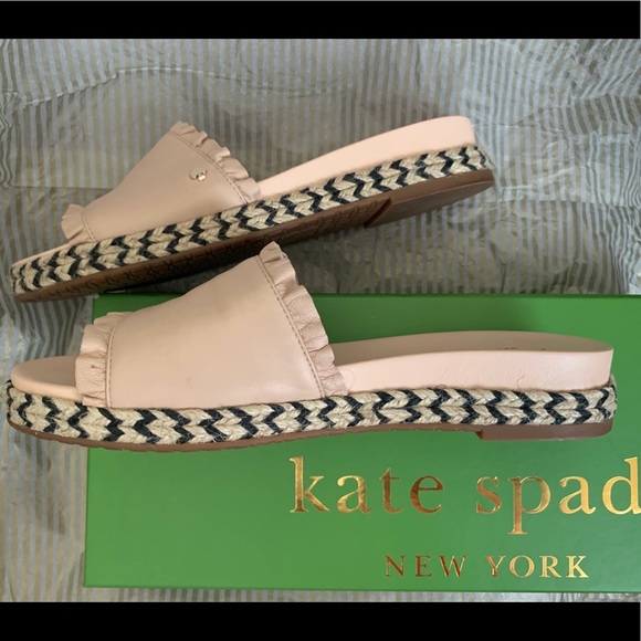 KATE SPADE Ballerina Pink Slides NEW Sz 7 - Picture 1 of 8